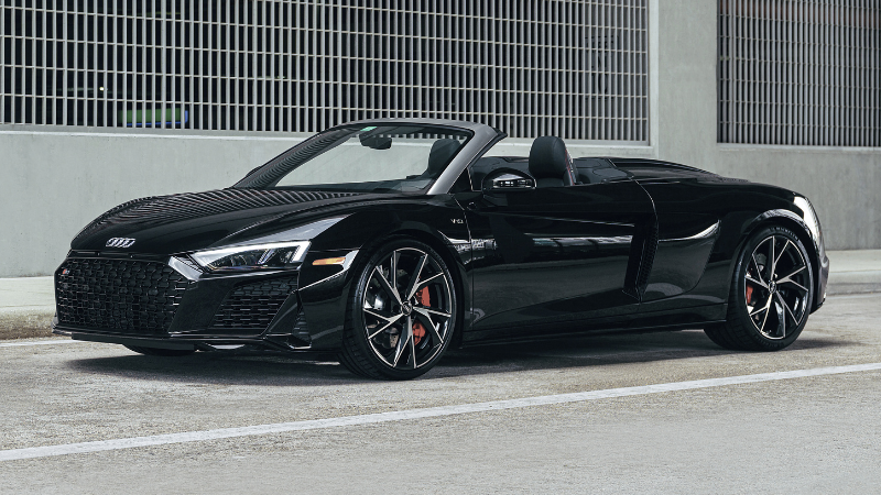 Black Audi R8 Spyder Front 3