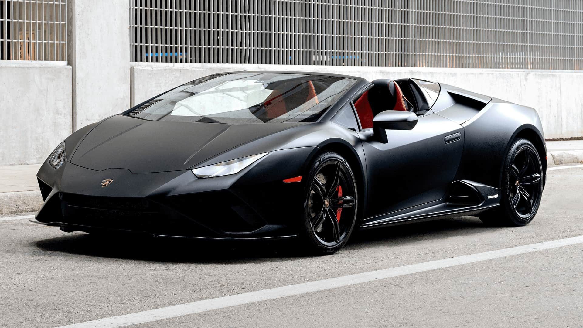 Matte Black Lamborghini Huracan Evo Spyder Front 3 Qjy7bvgf2vmfj4me5nnw9bc1itkgn5mg3j1n5lyz9c